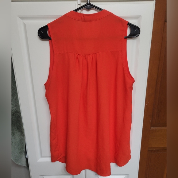 Everly Chiffon Sleeveless Top with Vintage Vibes size Large - Picture 5 of 8